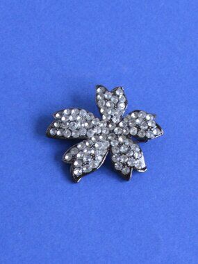 Jewelry-215/Brooch Star Shaped Vintage Clear Rhinestones
